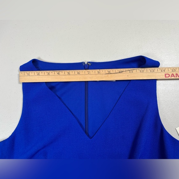 Eliza J Royal Blue sheath ruffled hem V-Neck Mini cocktail Dress, NWT, size 8 - Picture 14 of 17
